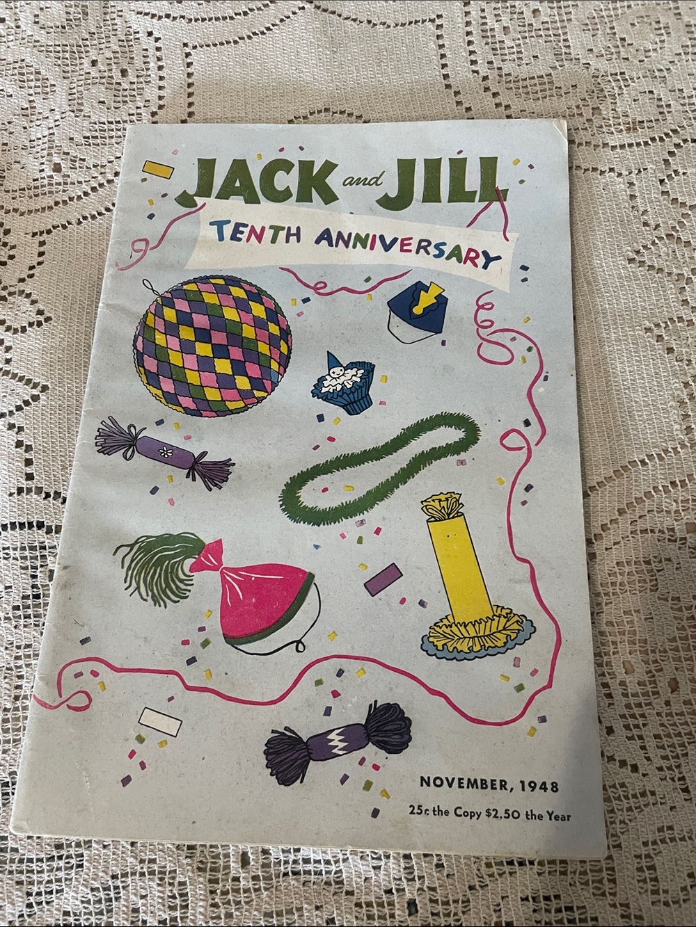 Jack and Jill Tenth Anniversary Vintage Illustrated magazine 1948